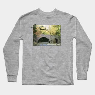 Lispe Autumn in Acadia Carriage Road Bridge Long Sleeve T-Shirt